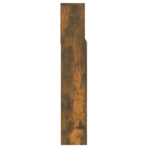 Kopfteil mit Ablagen Räuchereiche 140 cm