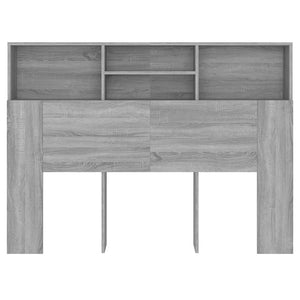 Kopfteil mit Ablagen Grau Sonoma 140 cm