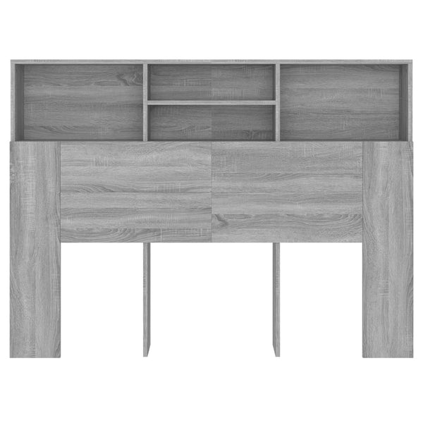 Kopfteil mit Ablagen Grau Sonoma 140 cm