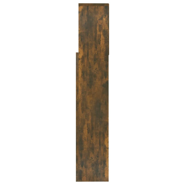 Kopfteil Räuchereiche mit Ablagen 160 cm