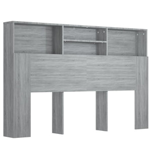 Kopfteil mit Ablagen Grau Sonoma 160 cm