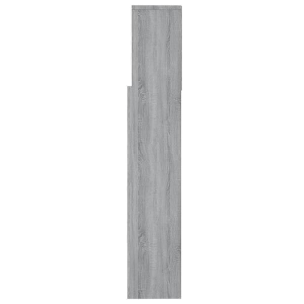 Kopfteil mit Ablagen Grau Sonoma 160 cm