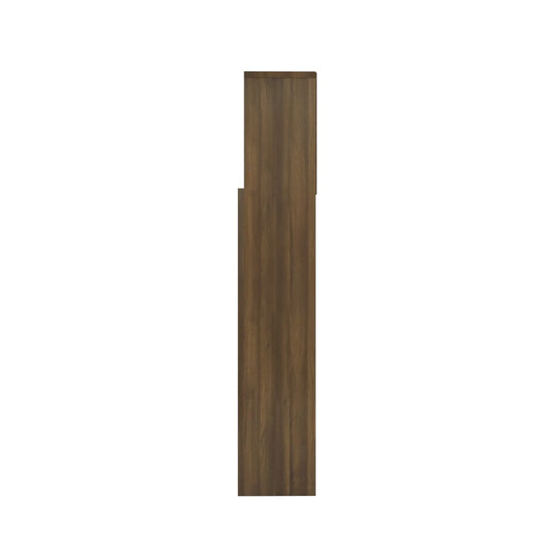 Kopfteil mit Ablagen, Braun Eiche, 160 cm