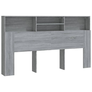 Kopfteil mit Ablagen, Grau Sonoma, 180 cm