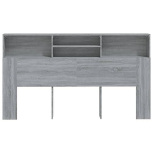 Kopfteil mit Ablagen, Grau Sonoma, 180 cm