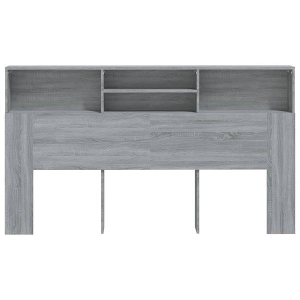 Kopfteil mit Ablagen, Grau Sonoma, 180 cm