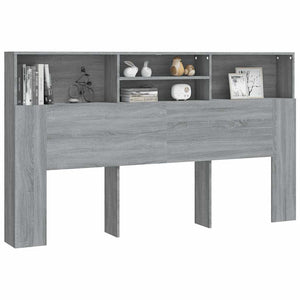 Kopfteil mit Ablagen, Grau Sonoma, 180 cm