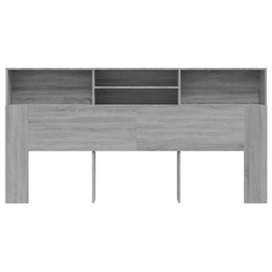 Kopfteil mit Ablagen Grau Sonoma 200 cm