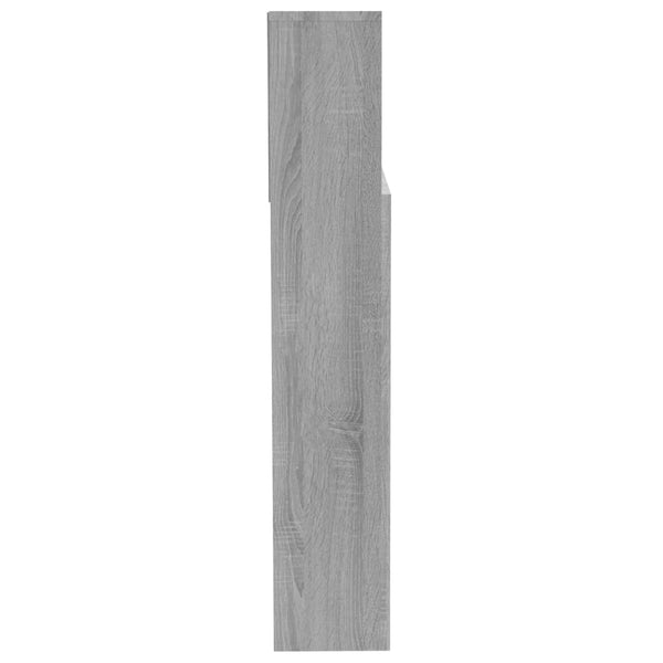 Kopfteil mit Ablagen Grau Sonoma 200 cm