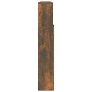 Kopfteil mit Ablagen Räuchereiche 220 cm