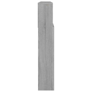 Kopfteil mit Ablagen Grau Sonoma 220 cm