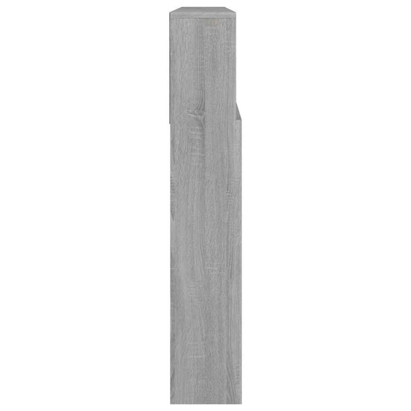 Kopfteil mit Ablagen Grau Sonoma 220 cm