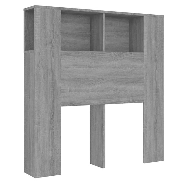 Kopfteil mit Ablagen Grau Sonoma 100 cm