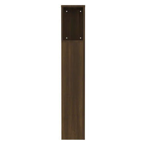 Kopfteil mit Ablagen, Braun Eiche, 100 cm