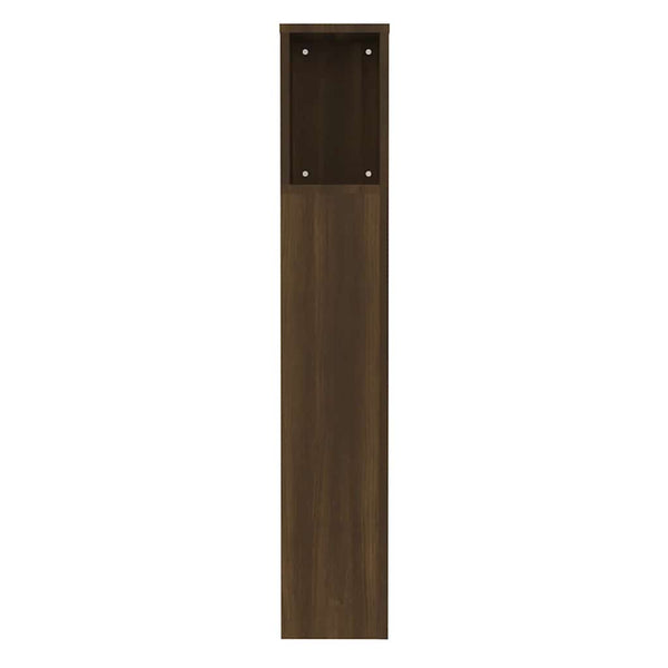 Kopfteil mit Ablagen, Braun Eiche, 100 cm