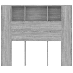 Kopfteil mit Ablagen, Grau Sonoma, 120 cm