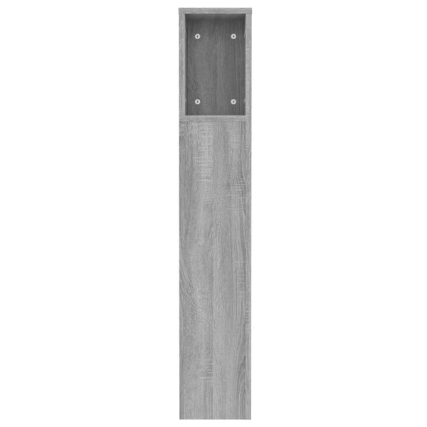 Kopfteil mit Ablagen, Grau Sonoma, 120 cm