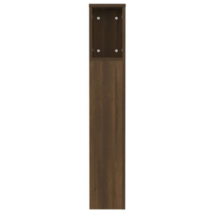 Kopfteil mit Ablagen Braun Eiche 120 cm
