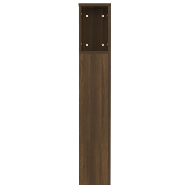 Kopfteil mit Ablagen Braun Eiche 120 cm