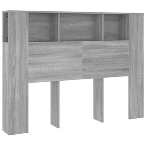 Kopfteil mit Ablagen Grau Sonoma 140 cm