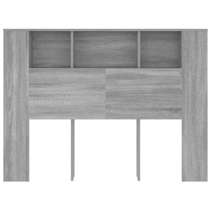 Kopfteil mit Ablagen Grau Sonoma 140 cm