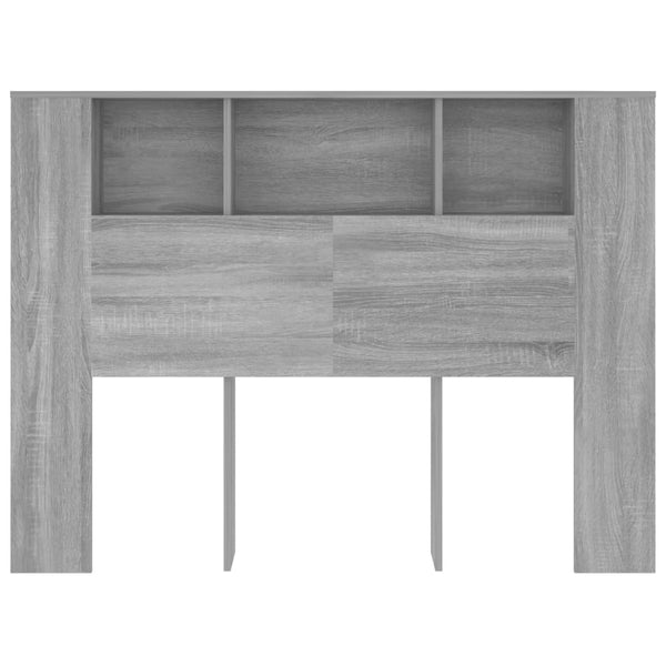 Kopfteil mit Ablagen Grau Sonoma 140 cm