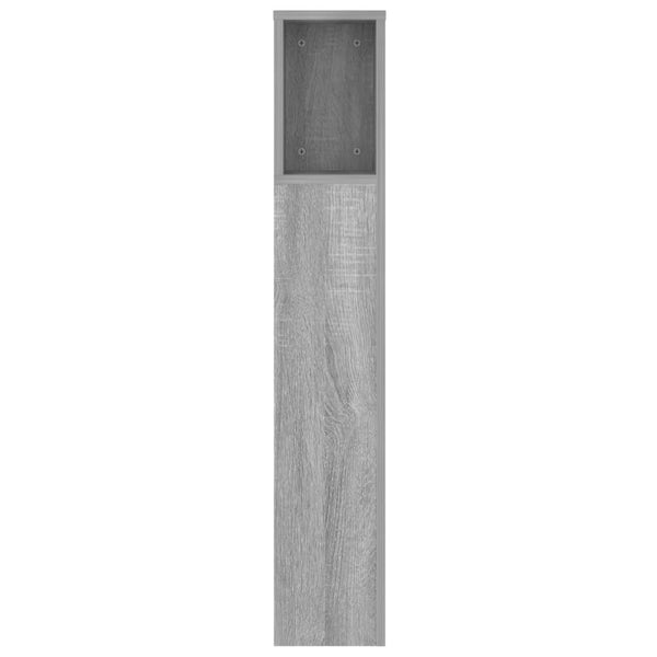 Kopfteil mit Ablagen Grau Sonoma 140 cm