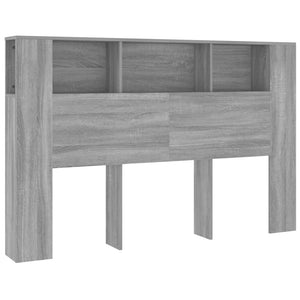Kopfteil mit Ablagen Grau Sonoma 160 cm