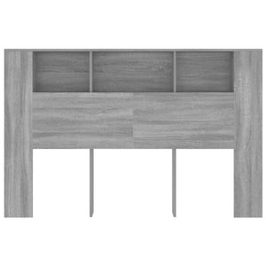 Kopfteil mit Ablagen Grau Sonoma 160 cm