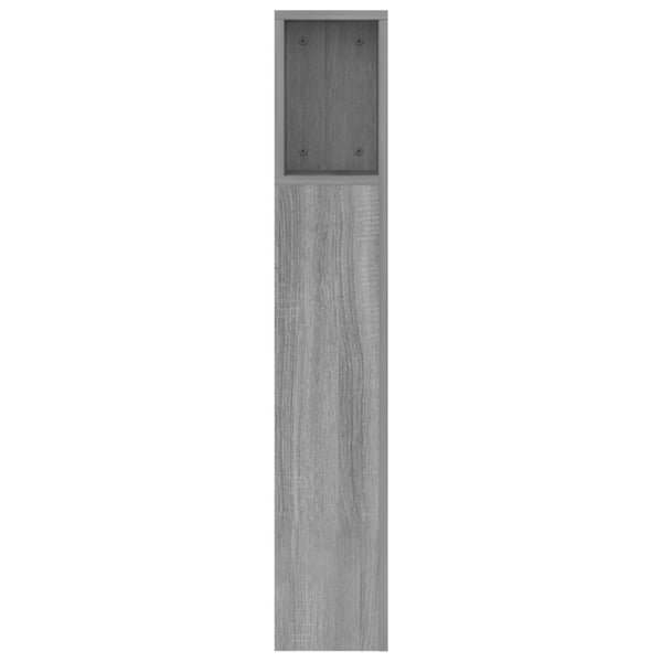 Kopfteil mit Ablagen Grau Sonoma 160 cm