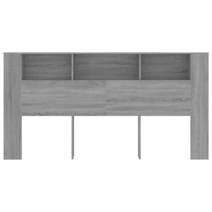 Kopfteil mit Ablagen Grau Sonoma 200 cm