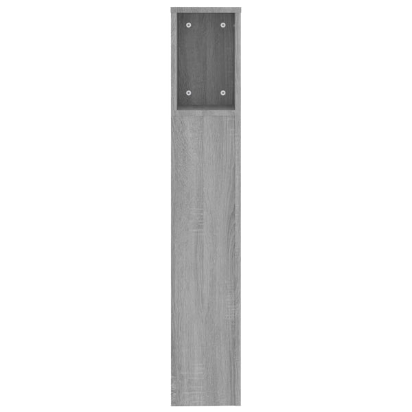 Kopfteil mit Ablagen Grau Sonoma 200 cm