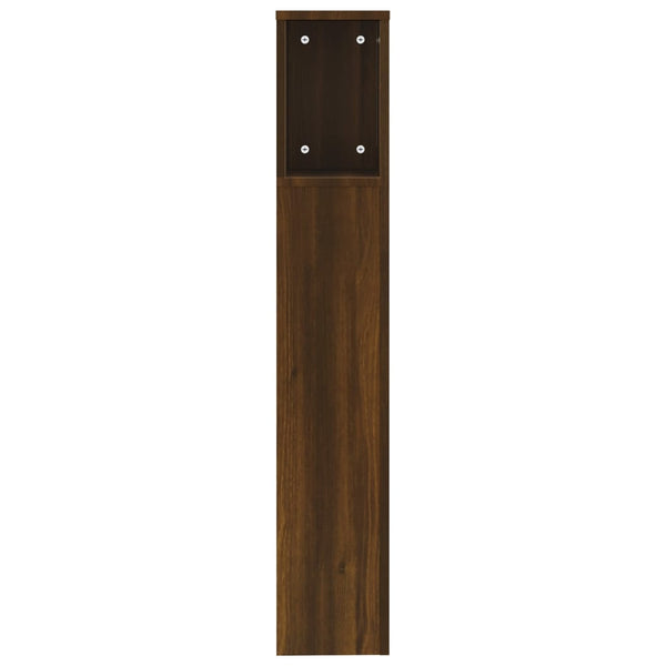 Kopfteil mit Ablagen, Eiche Braun, 200 cm