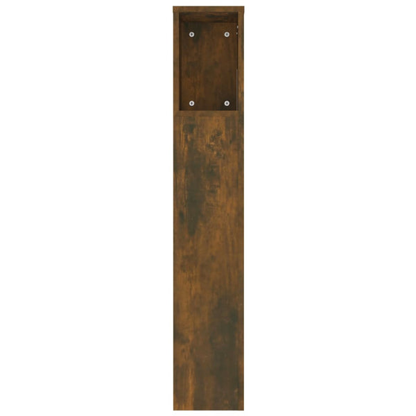 Kopfteil mit Ablagen Räuchereiche 220 cm