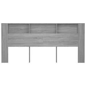 Kopfteil mit Ablagen Grau Sonoma 220 cm