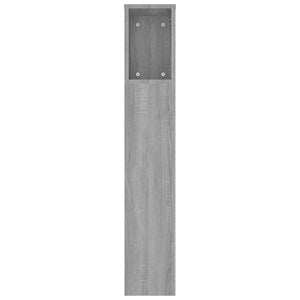 Kopfteil mit Ablagen Grau Sonoma 220 cm