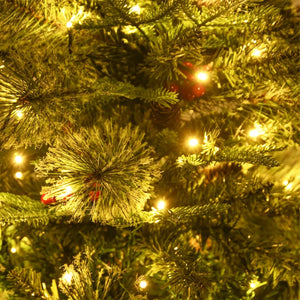 Weihnachtsbaum mit Beleuchtung und Zapfen 120cm