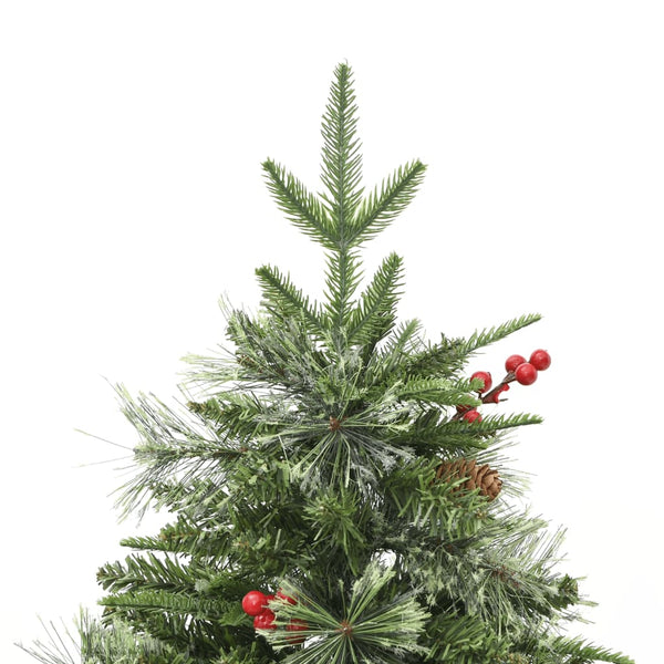Weihnachtsbaum mit Beleuchtung und Zapfen 120cm