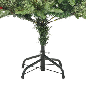 Weihnachtsbaum mit Beleuchtung und Zapfen 120cm