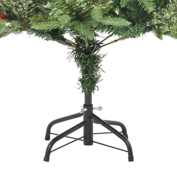 Weihnachtsbaum mit Beleuchtung und Zapfen 120cm