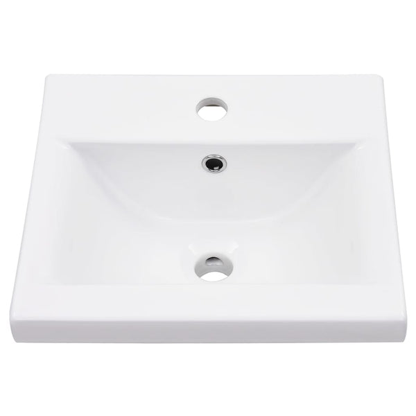 Badezimmer-Waschtischgestell mit Waschbecken Weiß Eisen