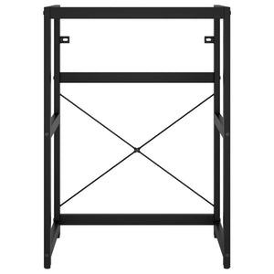 Badezimmer-Waschtischgestell mit Waschbecken Schwarz Eisen