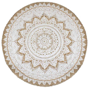 Geflochtener Jute Teppich, 180cm, Rund