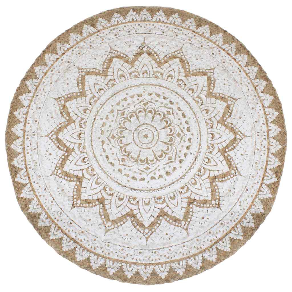 Geflochtener Jute Teppich, 180cm, Rund