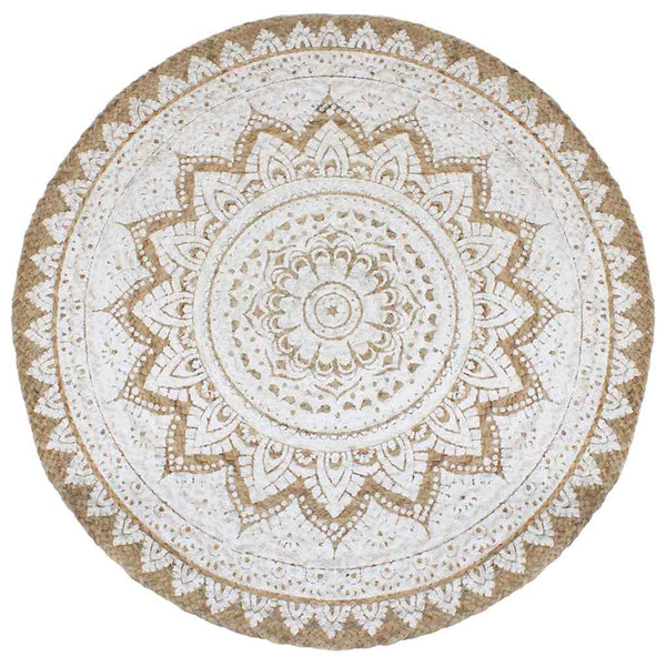 Geflochtener Jute Teppich, 180cm, Rund
