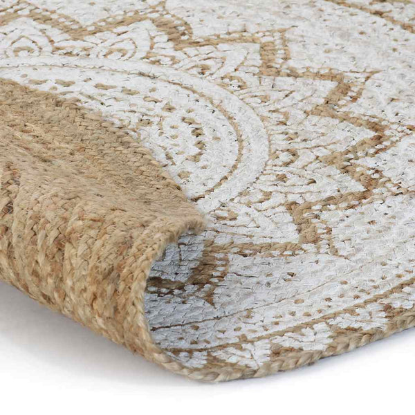 Geflochtener Jute Teppich, 180cm, Rund