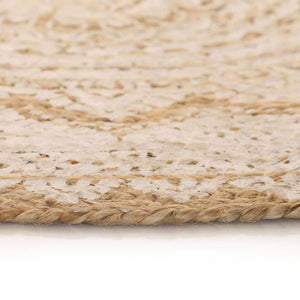 Geflochtener Jute Teppich, 210 cm Rund