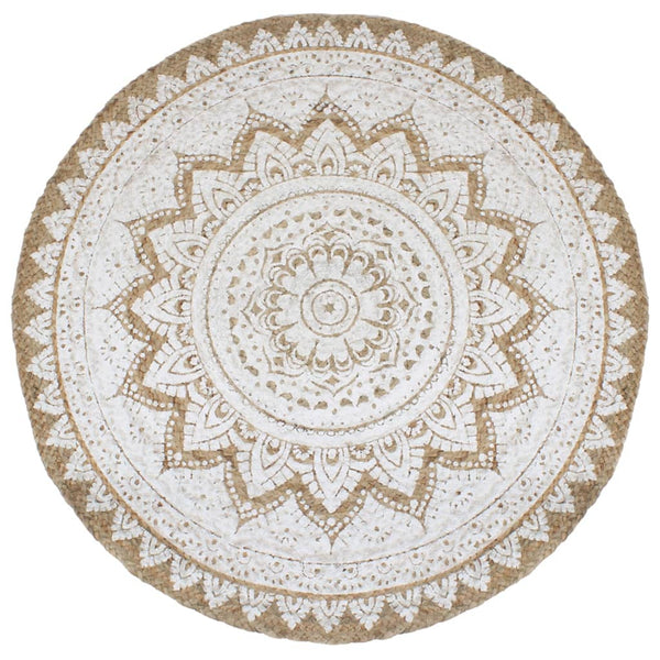 Geflochtener Jute Teppich, Rund, 240cm