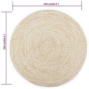 Handgefertigter Jute Teppich, 240 cm