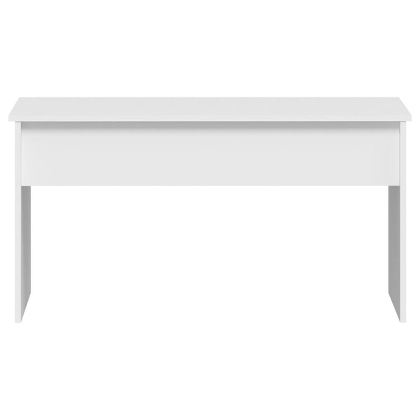 Weißer Couchtisch mit Höhenverstellung, 102 cm